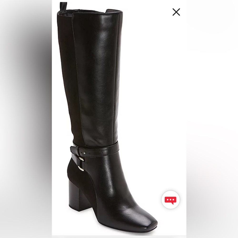 Liz Claiborne Womens Hayland Stacked Heel Riding Boots